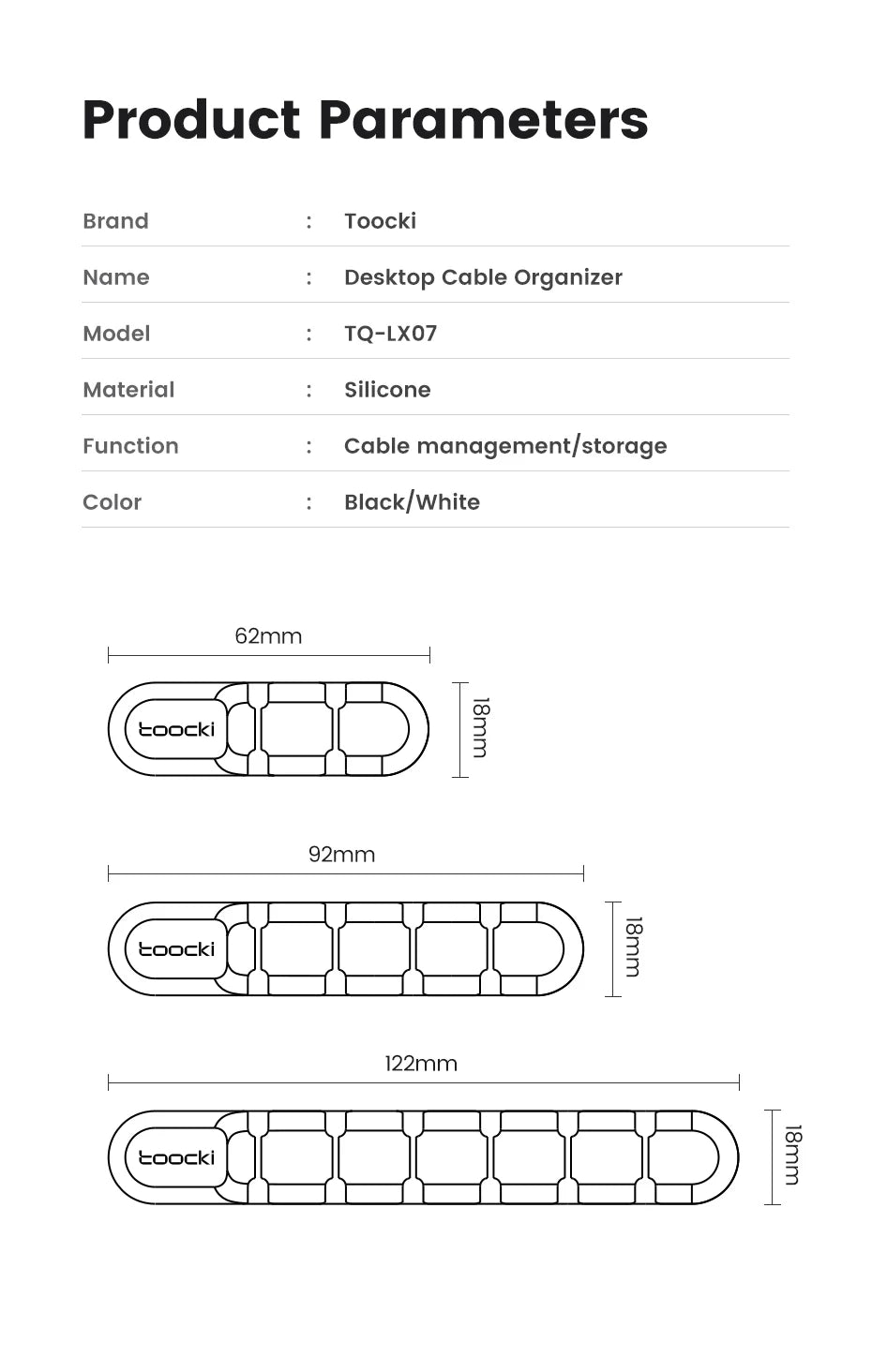 Kabel Organizer selbstklebend – Kabelhalter Silikon 3/5/7 Slots für Kabelmanagement, Ladekabel, USB, Kopfhörer, Schreibtisch & Auto