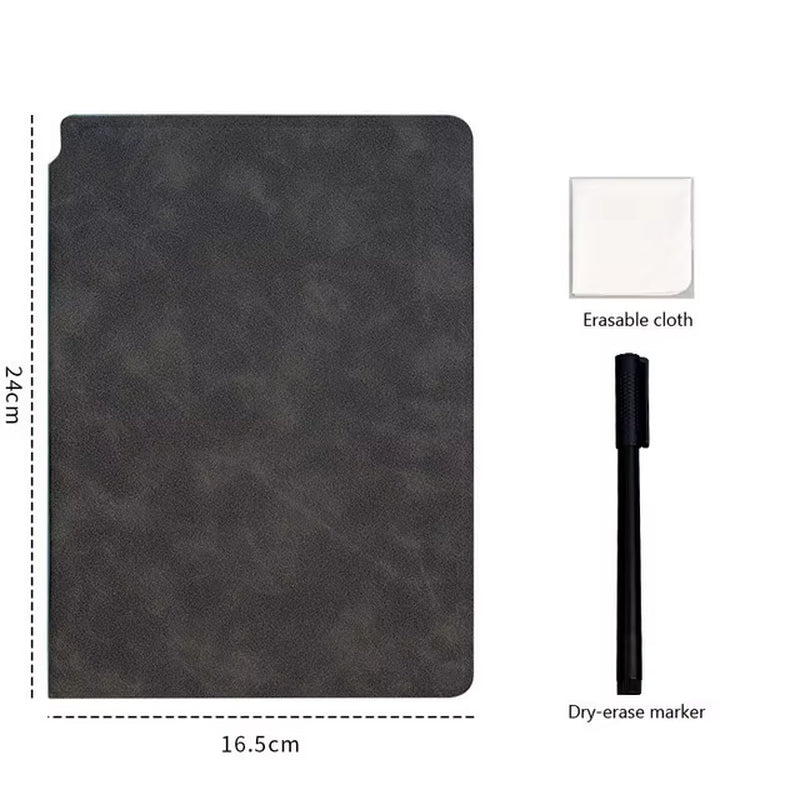 A5 Reusable Whiteboard Notebook Memo Book with Free Whiteboard Pen Erasing Cloth Weekly Planner Portable Notebooks