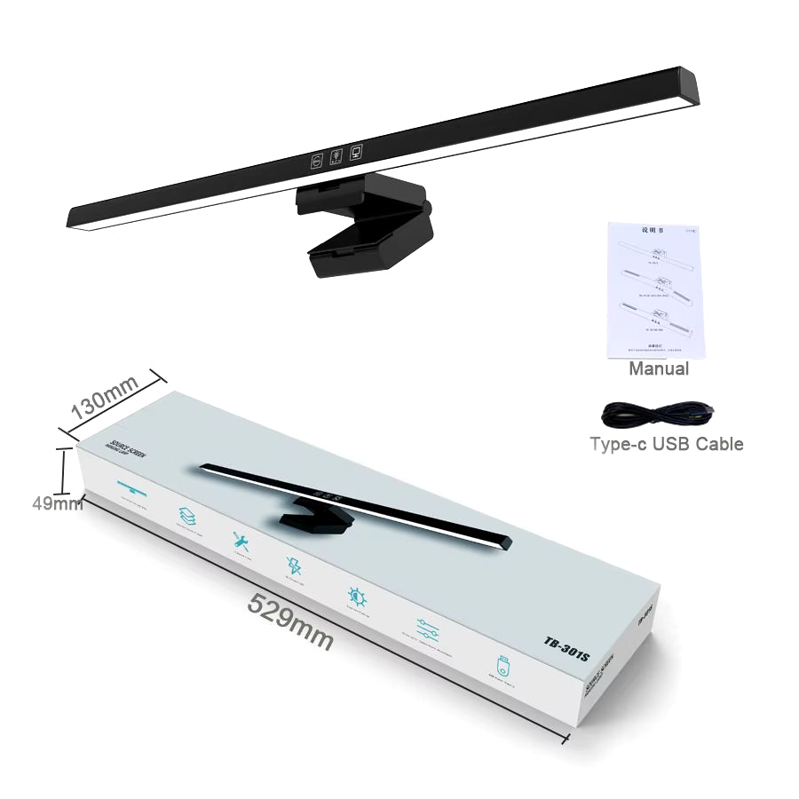 50Cm Computer Monitor Light Bar Screen Hanging Lights Stepless Dimming USB Desk Lamp for Study Reading Light Table Monitor Lamp