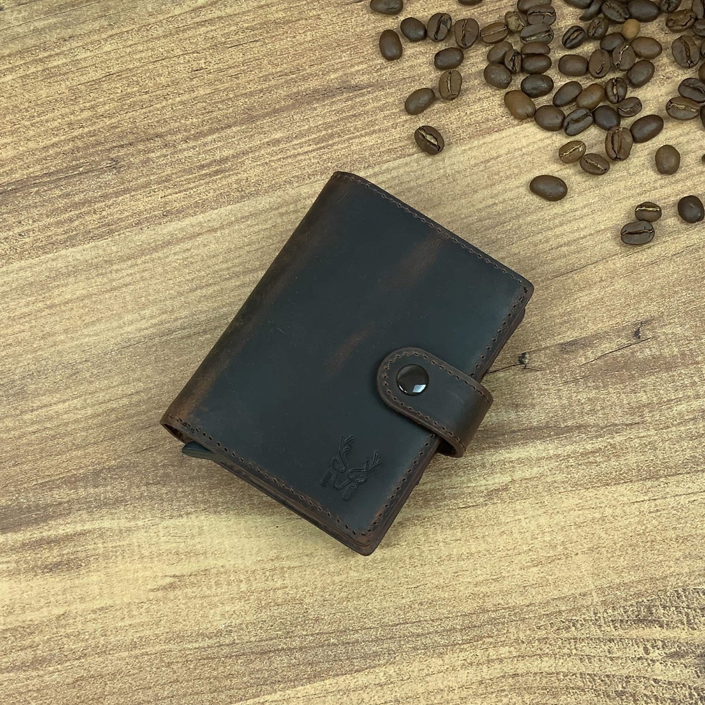 Orlando – RFID Premium Kartenhalter, Wallet inkl. Münzfach aus echtem Leder