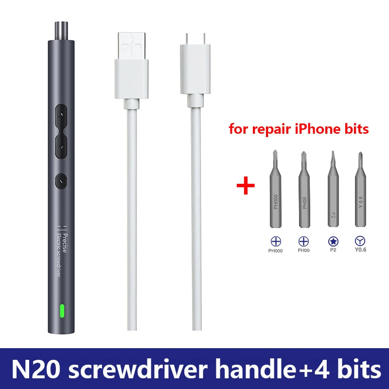 62-in-1 Akku Schraubendreher Set – Elektrischer Präzisions-Schraubenzieher mit LED, Magnetbits & Zubehör für Handy, Laptop & Uhren Reparatur