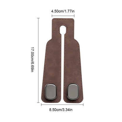 Quality Car Headrest Hook Premium Suede Rear Seat Hanging Dual Hook 20KG Large Load-Bearing Alloy Hook Hanger Universal