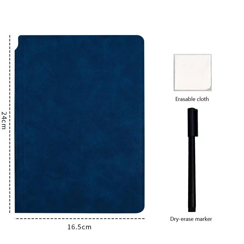 A5 Reusable Whiteboard Notebook Memo Book with Free Whiteboard Pen Erasing Cloth Weekly Planner Portable Notebooks