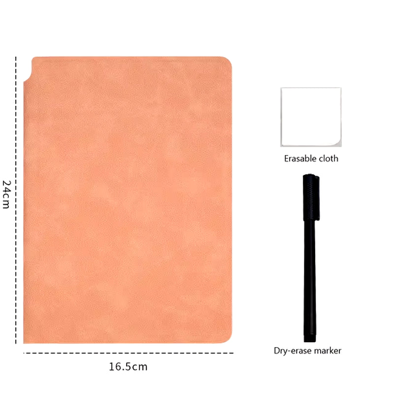 A5 Reusable Whiteboard Notebook Memo Book with Free Whiteboard Pen Erasing Cloth Weekly Planner Portable Notebooks