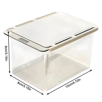 Transparent Bathroom Cotton Stick Makeup Cotton Bathroom Pull-Out Storage Drawer Style Storage Box under the Mirror Cabinet