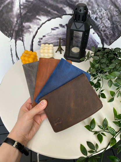 Simenit - Genuine Leather Passport Holder Travel Companion, Passport Wallet