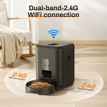 Automatischer Futterautomat für Katzen & Hunde – 2L Smart Pet Feeder mit App-Steuerung, Timer & Doppelstromversorgung