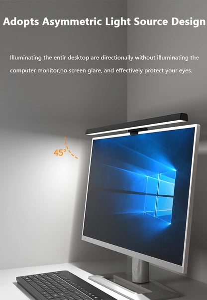 Monitor Lichtleiste 50 cm – dimmbare LED Bildschirmlampe mit 3 Farbtemperaturen, USB-Anschluss & Blendfreiheit für Büro, Gaming & Homeoffice
