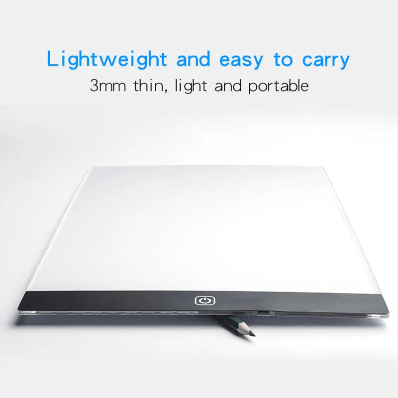 LED-Zeichenpad A4/A5 – 3-stufig dimmbar, ultradünn & USB-betrieben – Lichtpad für Zeichnen, Skizzieren, Animation & Kopieren