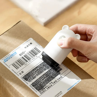 Adressschutz Stempelroller – Datenschutz-Stempel für Pakete, Briefe & Dokumente, schnelltrocknend, wasserfest & nachfüllbar