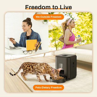 Automatischer Futterautomat für Katzen & Hunde – 2L Smart Pet Feeder mit App-Steuerung, Timer & Doppelstromversorgung