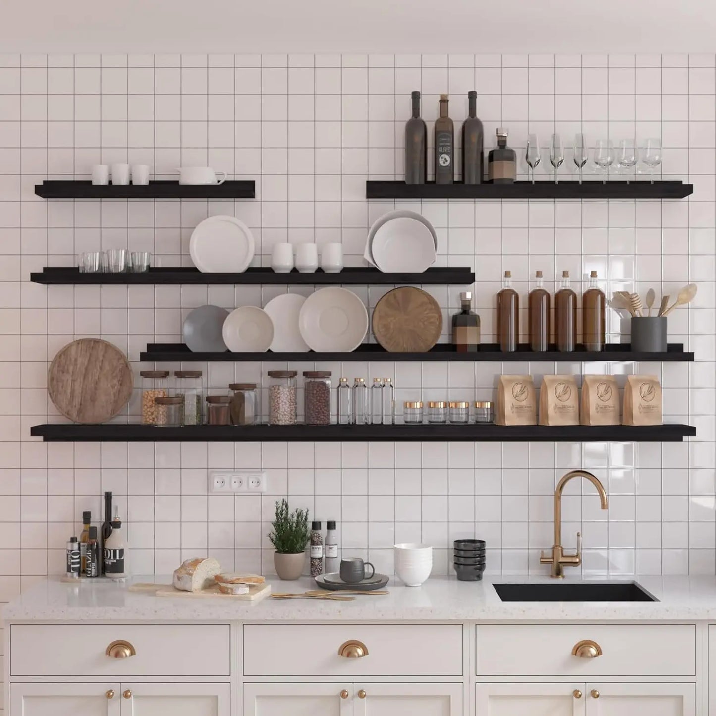 Schweberegal aus Aluminium – Bohrfreie Wandregale für Bad, Wohnzimmer & Schlafzimmerdeko