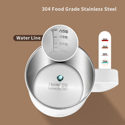 Edelstahl Thermobecher 500ml – Doppelwandige Isolierung, Kaffee- & Teebecher mit Griff & auslaufsicherem Deckel, langlebiger 304 Edelstahl