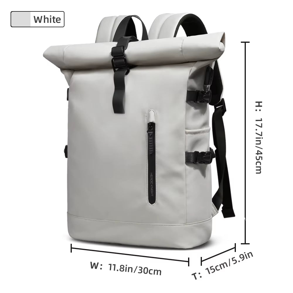 Expandable Travel Backpack Men Large Capacity Waterproof 15.6” Laptop Bag Hiking Rucksack Cycling Daypack Bag with USB Port