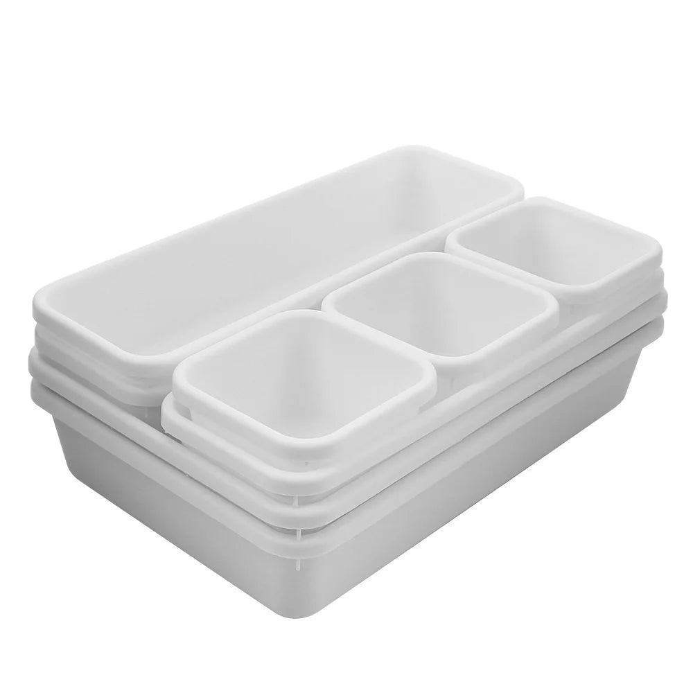 Storage Drawer Storage Box Kitchen Bathroom Storage Trays Closet Cover Sundries Jewellery Holder 8Pc/Set Make up Organizer Box