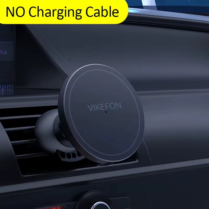 VIKEFON 30W Magnetic Car Wireless Charger for Iphone 12 13 14 15 Pro Max Air Vent Car Phone Holder Stand Fast Car Charging