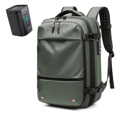 Reise-Laptop-Rucksack 17 Zoll mit Vakuum-Kompression – Erweiterbarer Business- & Schulrucksack bis 60L, wasserdicht, diebstahlsicher & TSA-Schloss