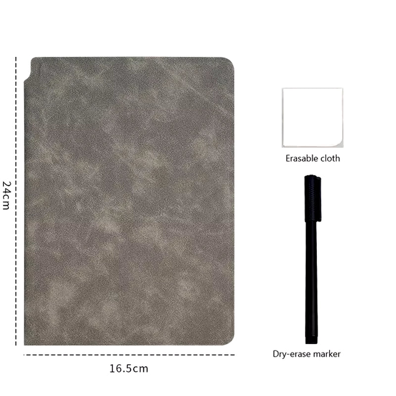 A5 Reusable Whiteboard Notebook Memo Book with Free Whiteboard Pen Erasing Cloth Weekly Planner Portable Notebooks