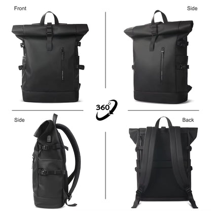 Expandable Travel Backpack Men Large Capacity Waterproof 15.6” Laptop Bag Hiking Rucksack Cycling Daypack Bag with USB Port