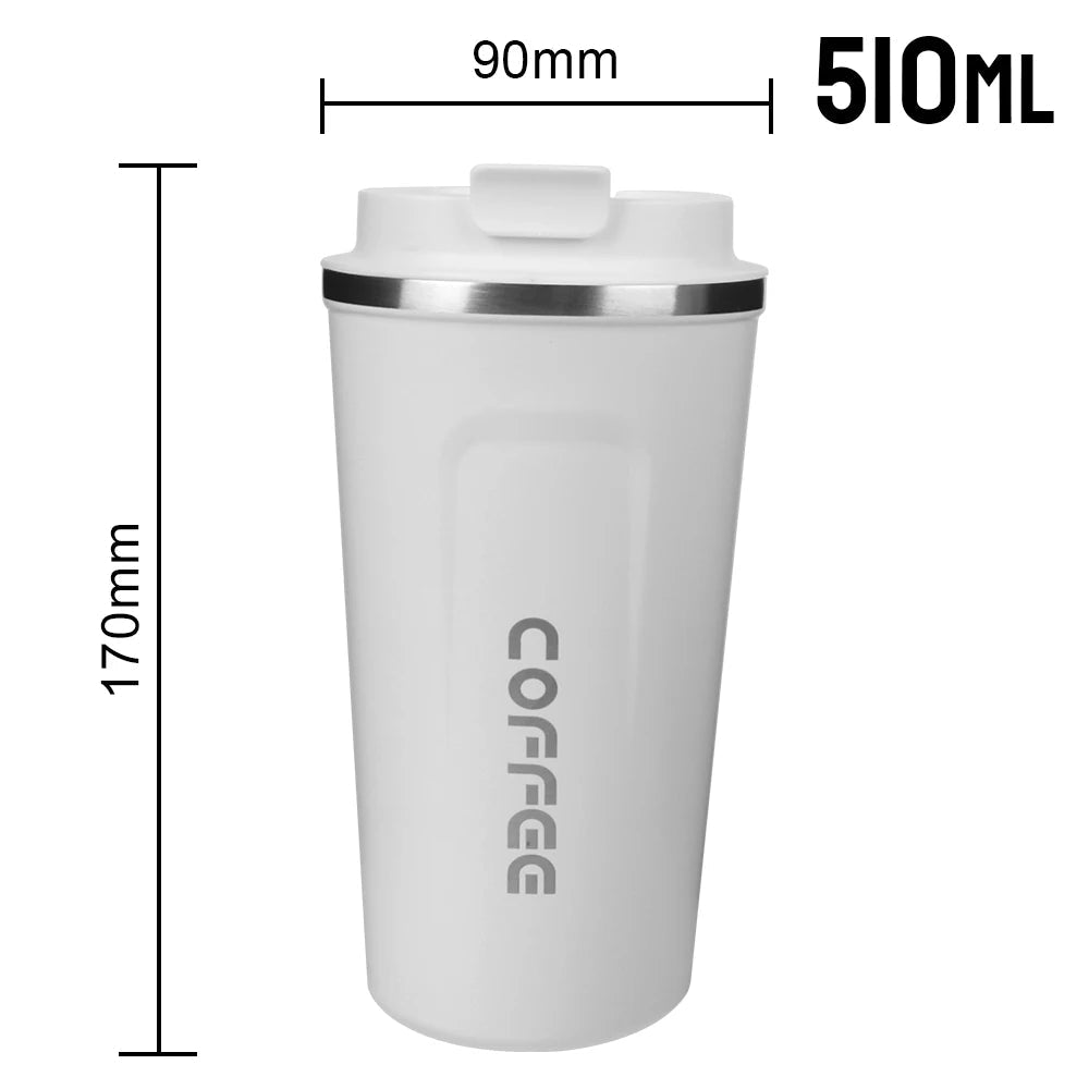 Edelstahl Thermobecher 380/510 ml – Doppelwandig isoliert, auslaufsicher & BPA-frei, Thermotasse für Kaffee, Tee & kalte Getränke