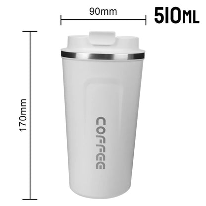 Edelstahl Thermobecher 380/510 ml – Doppelwandig isoliert, auslaufsicher & BPA-frei, Thermotasse für Kaffee, Tee & kalte Getränke