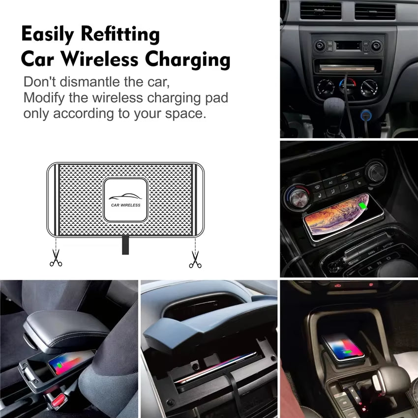 120W Wireless Charger Car Silicone Pad Stand for Iphone 14 13 12 Xiaomi Samsung Huawei Mobile Phone Fast Car Wireless Charging