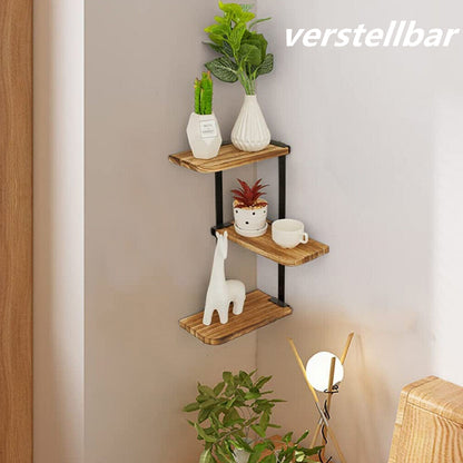 3 Ablagen Wandregal Hängeregal Schweberegal Board Holz Für Küchen Bad Bücher DHL