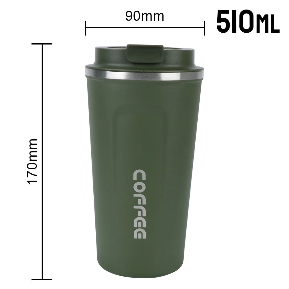 Edelstahl Thermobecher 380/510 ml – Doppelwandig isoliert, auslaufsicher & BPA-frei, Thermotasse für Kaffee, Tee & kalte Getränke