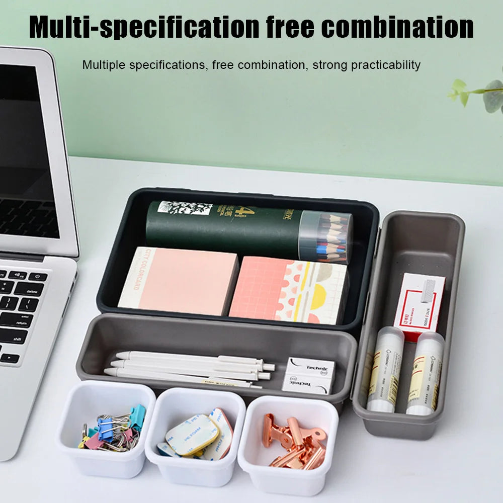 Storage Drawer Storage Box Kitchen Bathroom Storage Trays Closet Cover Sundries Jewellery Holder 8Pc/Set Make up Organizer Box