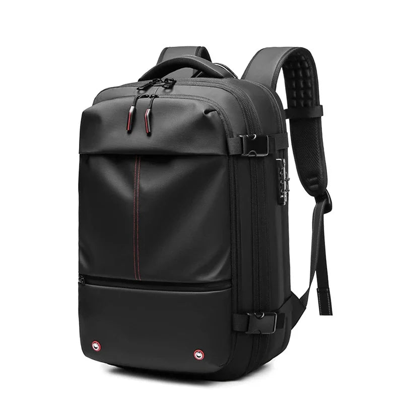Reise-Laptop-Rucksack 17 Zoll mit Vakuum-Kompression – Erweiterbarer Business- & Schulrucksack bis 60L, wasserdicht, diebstahlsicher & TSA-Schloss
