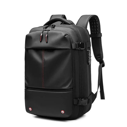 Reise-Laptop-Rucksack 17 Zoll mit Vakuum-Kompression – Erweiterbarer Business- & Schulrucksack bis 60L, wasserdicht, diebstahlsicher & TSA-Schloss