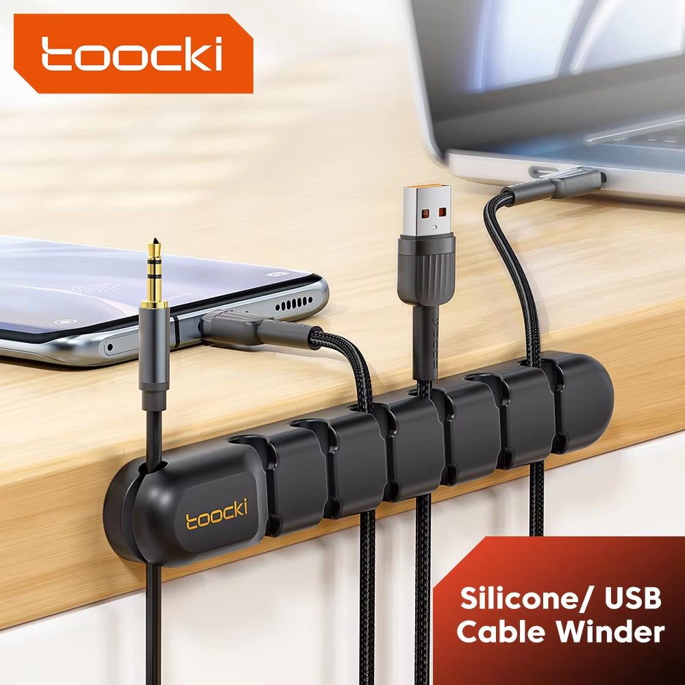Cable Organizer 3 5 7 Hole Cables Winder Flexible Wire Management Clips for Cable Clearance Cord Protector for Chargers