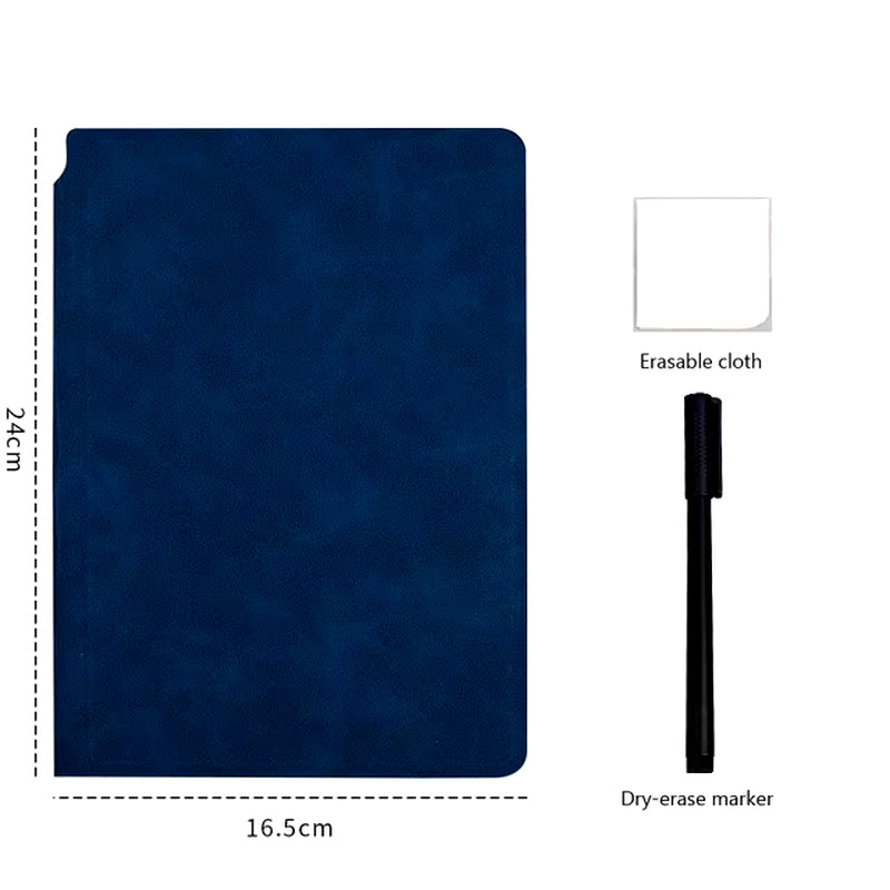 A5 Reusable Whiteboard Notebook Memo Book with Free Whiteboard Pen Erasing Cloth Weekly Planner Portable Notebooks